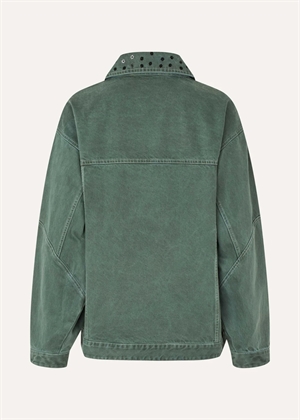 Denim oversized pockets jakke Dark Green Stine Goya 